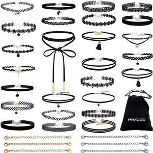 New 32 PCS Choker Necklaces Set   FREE SUNGLASSES